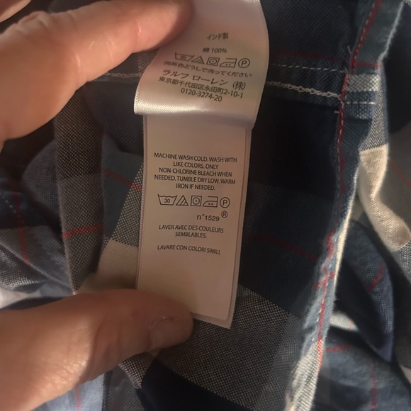 Ralph Lauren plaid button down size 14/16 - Picture 6 of 6